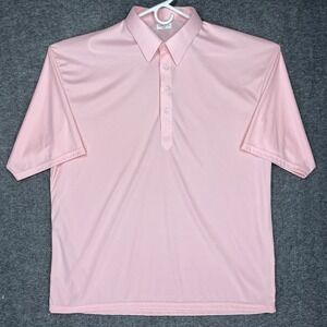 Collars and Co Polo shirt Mens 3XL Pink Solid Spread Dress Collar